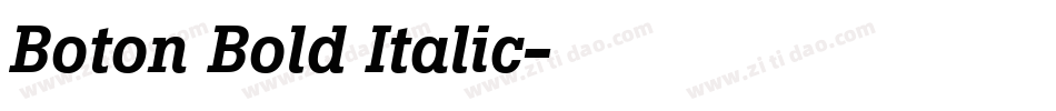 Boton Bold Italic字体转换
